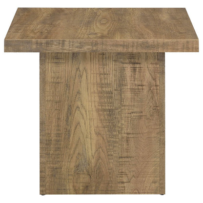 Devar Square Engineered Wood End Table Mango Brown