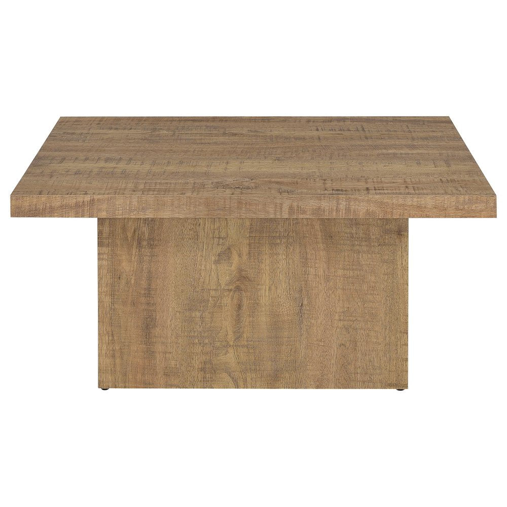 3-Piece Square Coffee & End Table Set, Mango Wood Look, Rustic