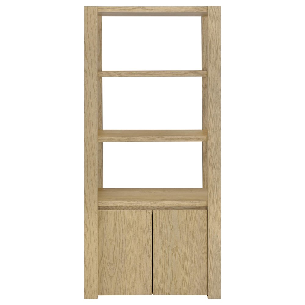 Laurelton 3-shelf Media Tower Tall Pier Cabinet Light Oak