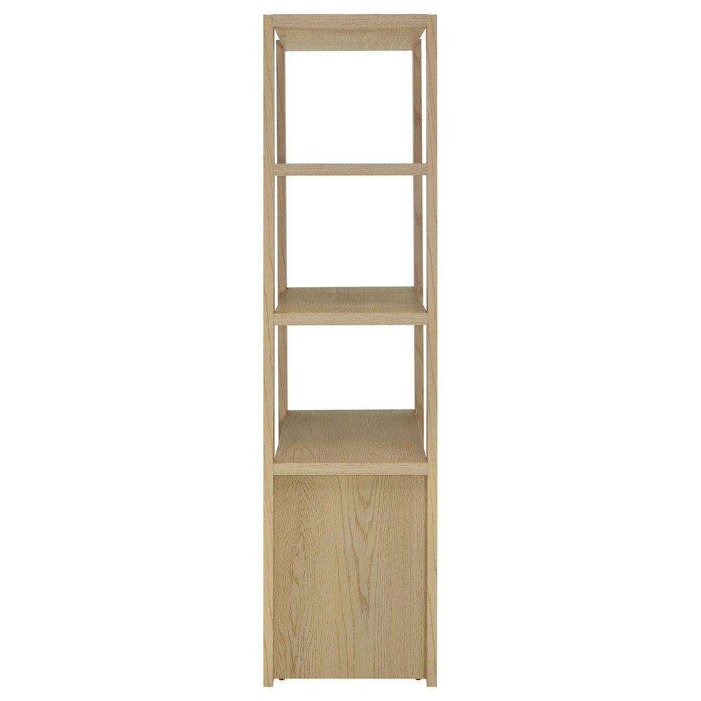 Laurelton 3-shelf Media Tower Tall Pier Cabinet Light Oak