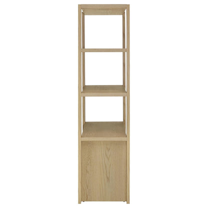 Laurelton 3-shelf Media Tower Tall Pier Cabinet Light Oak