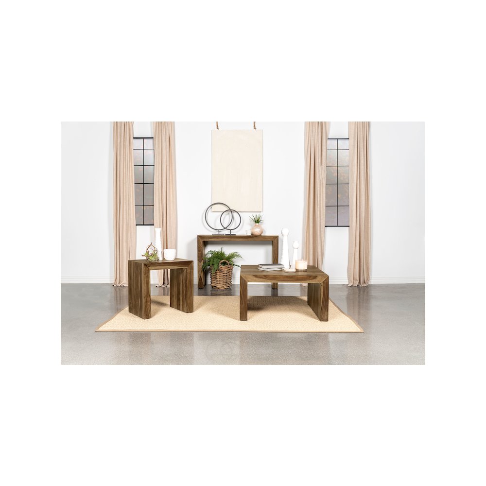 Odilia Rectangular Solid Wood Entryway Console Table Auburn