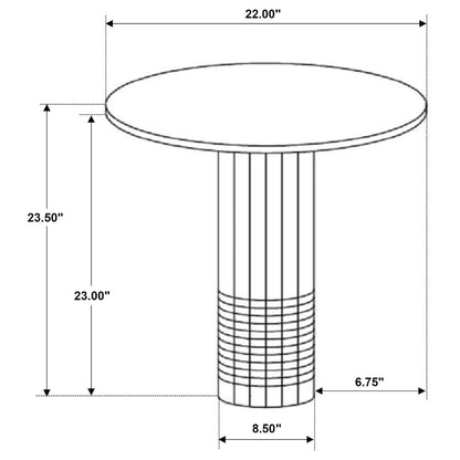 Astoria Round Genuine Marble Side End Table White