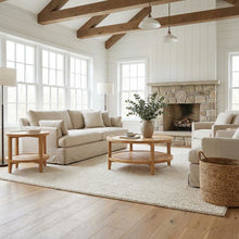 2-Piece Round Coffee and End Table Set with Transitional Style and Durable Build
