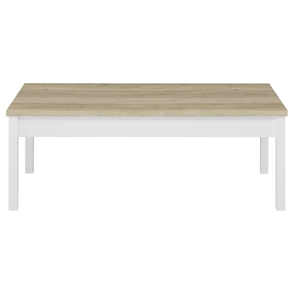 Stacie 3-piece Coffee Table Set Distressed Pine and White