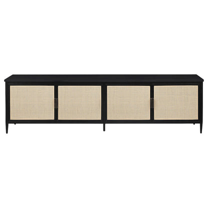 Amherst 4-door 78-inch Metal TV Stand Media Console Black