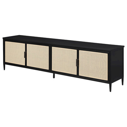 Amherst 4-door 78-inch Metal TV Stand Media Console Black