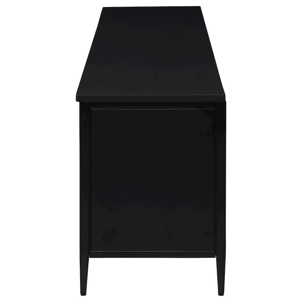 Amherst 4-door 78-inch Metal TV Stand Media Console Black