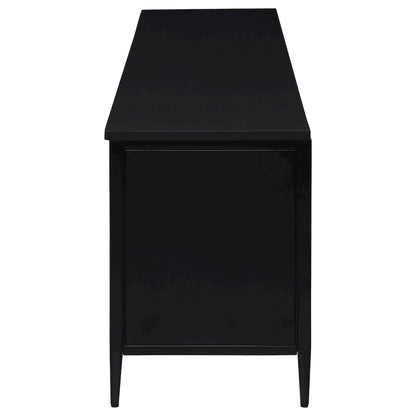 Amherst 4-door 78-inch Metal TV Stand Media Console Black