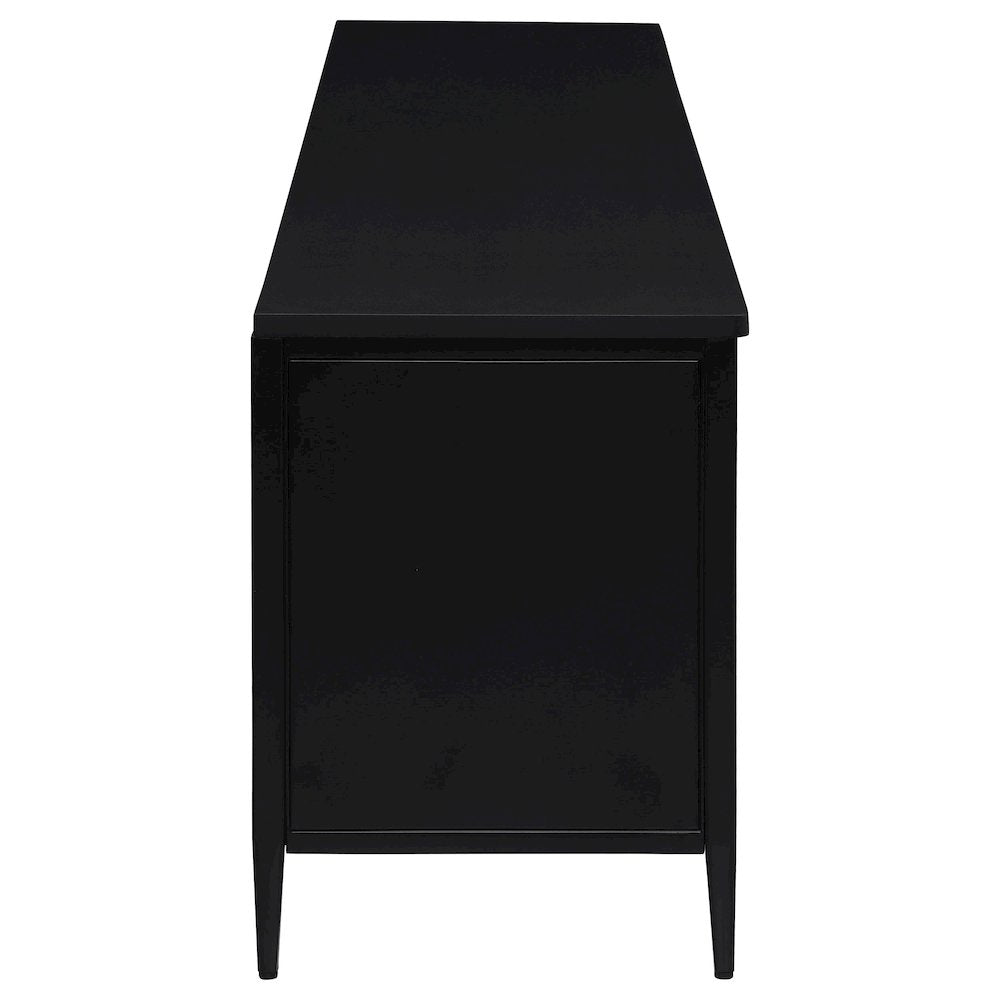 Amherst 4-door 78-inch Metal TV Stand Media Console Black