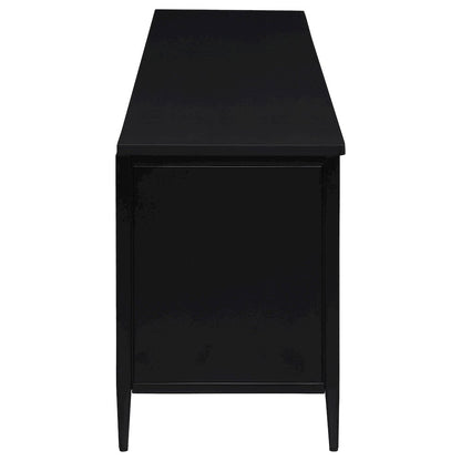 Amherst 4-door 78-inch Metal TV Stand Media Console Black