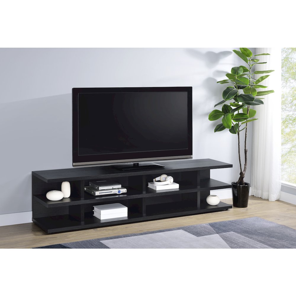 Cartmill 78-inch 2-tier TV Stand Media Console Black