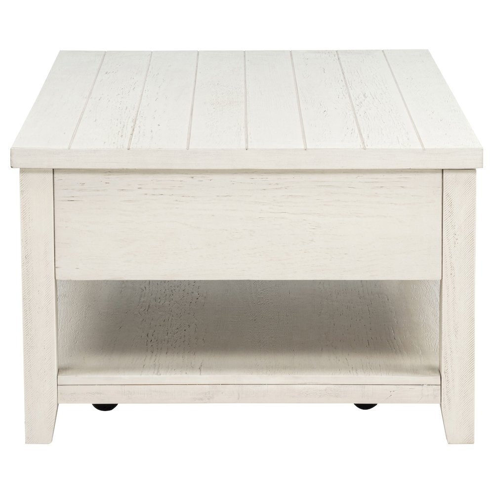 Payne 48-inch Mobile Lift Top Coffee Table Distressed White