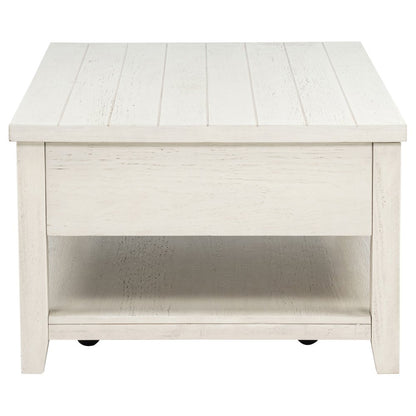 Payne 48-inch Mobile Lift Top Coffee Table Distressed White