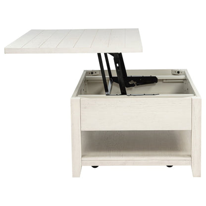 Payne 48-inch Mobile Lift Top Coffee Table Distressed White