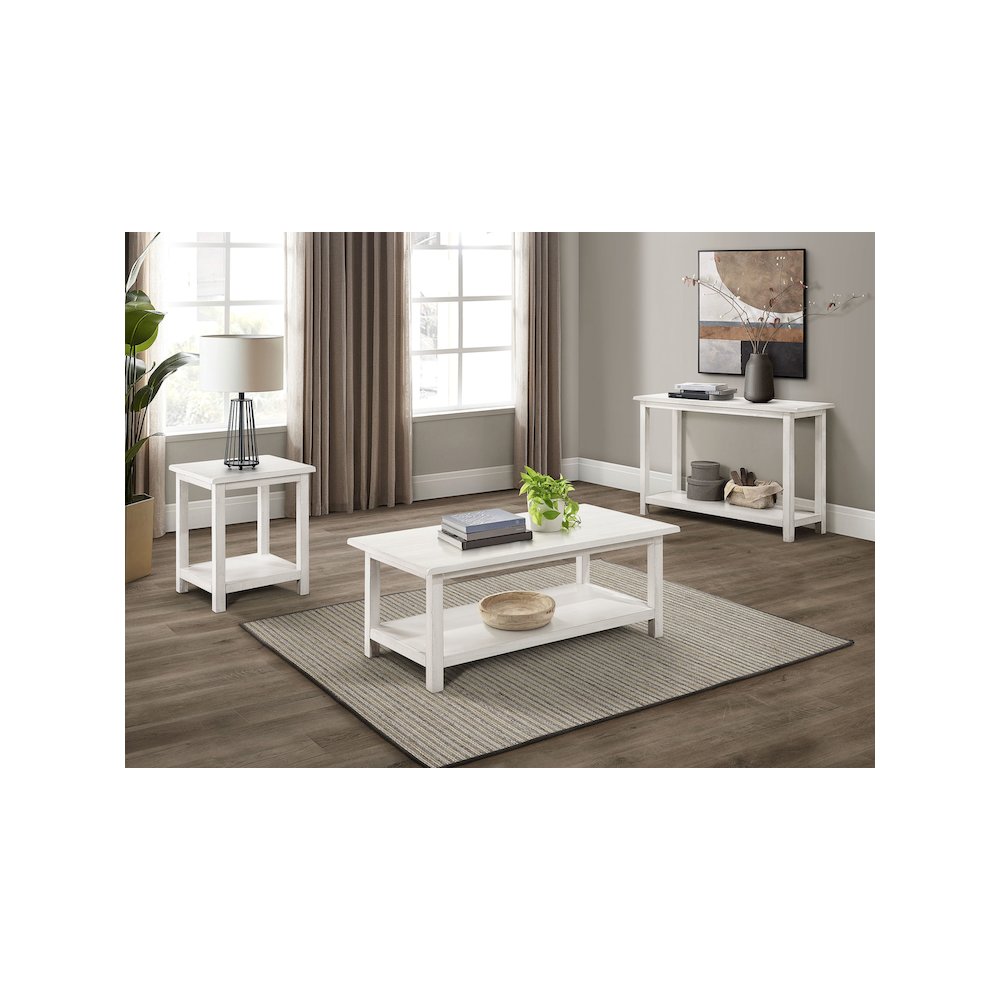 Payne Wood Entryway Sofa Console Table White
