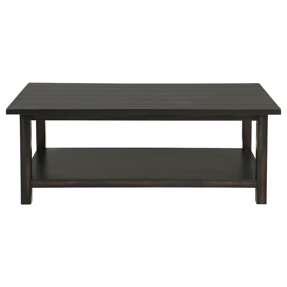 Payne Wood Coffee Table with Shelf Java