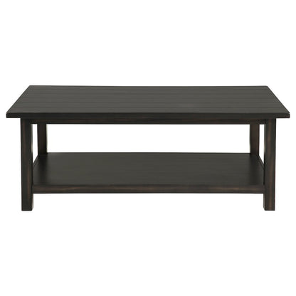 Payne Wood Coffee Table with Shelf Java