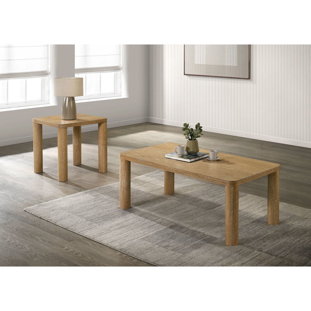 Castlewood Engineered Wood Cocktail Coffee Table Light Oak