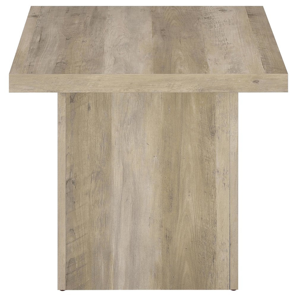 Devar Square Engineered Wood End Table Distressed Pine