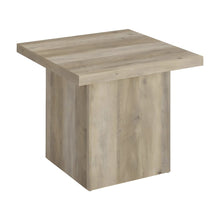 Distressed Engineered Wood Square End Table for Living Room or Bedroom, Brown