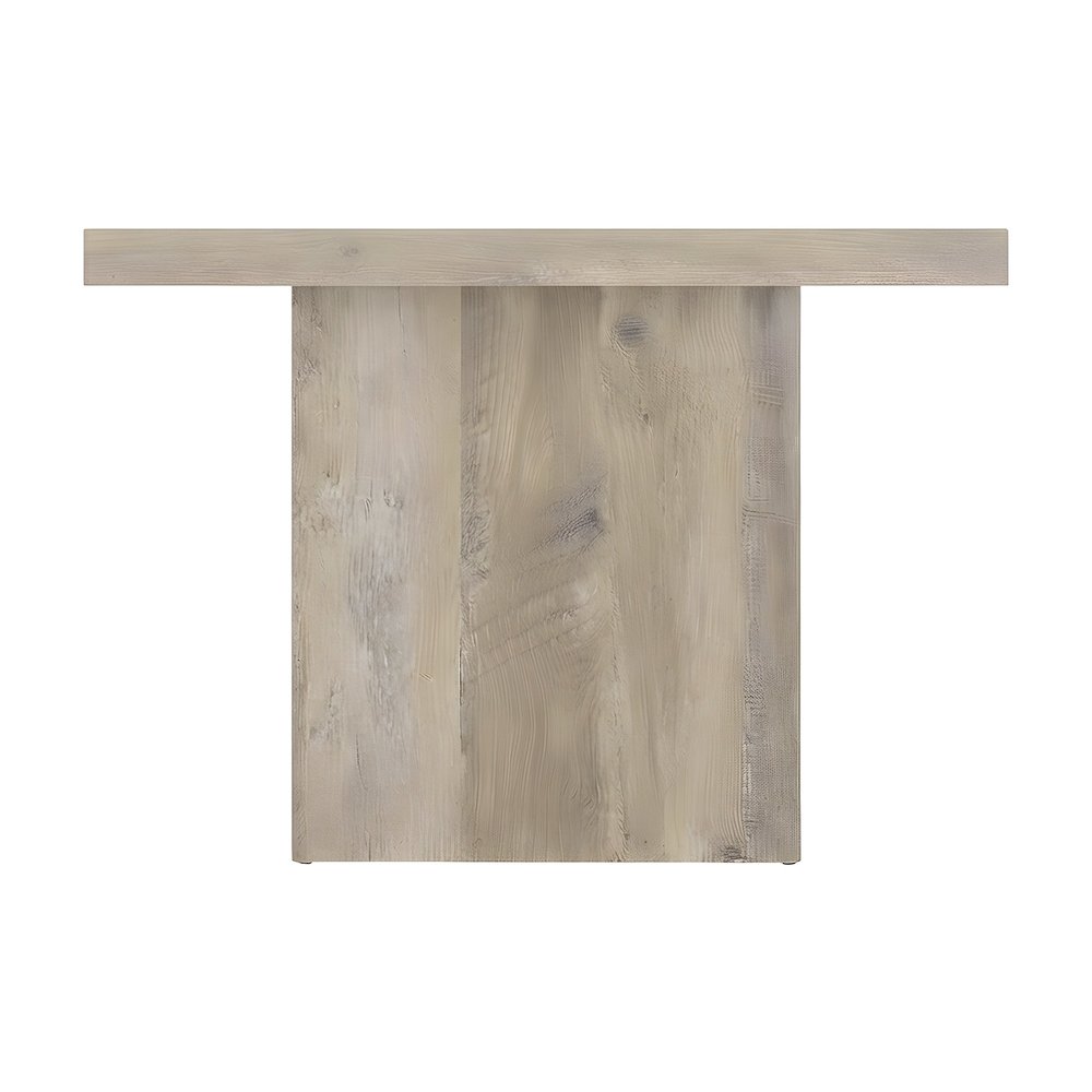 Distressed Engineered Wood Square End Table for Living Room or Bedroom, Brown