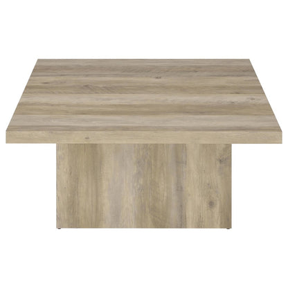Devar Square Engineered Wood Coffee Table Distressed Pine