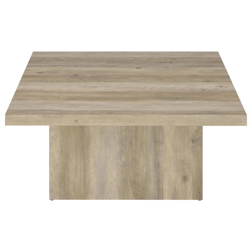 Devar 2-piece Square Coffee End Table Set Distressed Pine