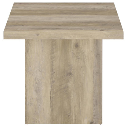 Devar 3-piece Square Coffee End Table Set Distressed Pine