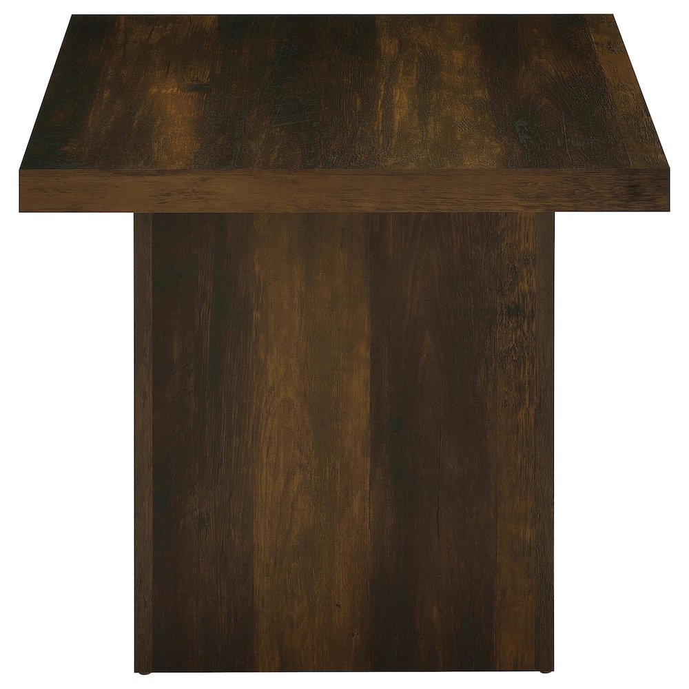 Devar Square Engineered Wood Side End Table Dark Pine