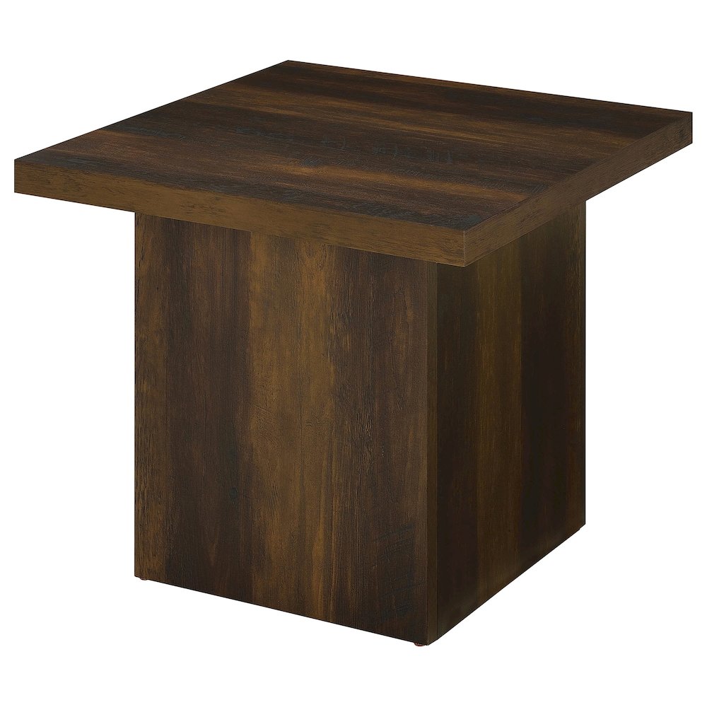 Devar 2-piece Square Coffee and End Table Set Dark Pine