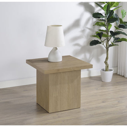Devar Square Engineered Wood Side End Table Latte