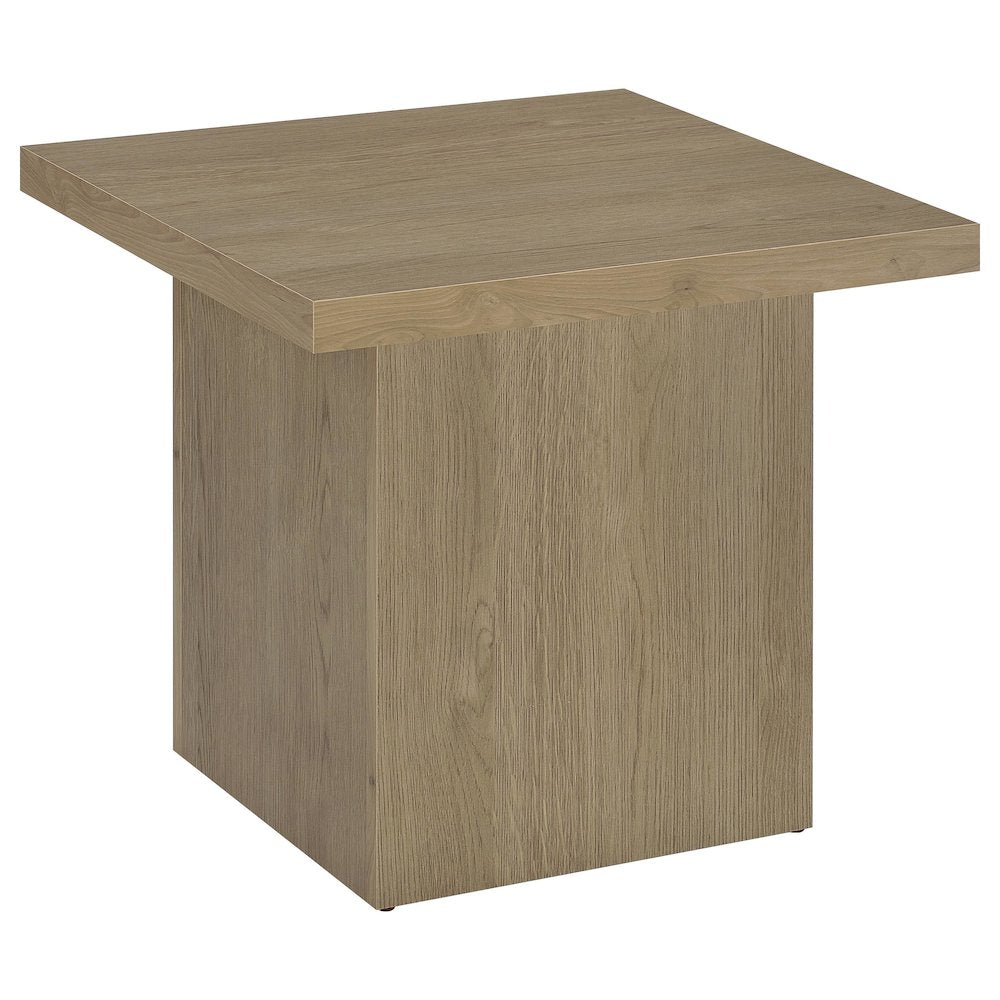 Devar Square Engineered Wood Side End Table Latte