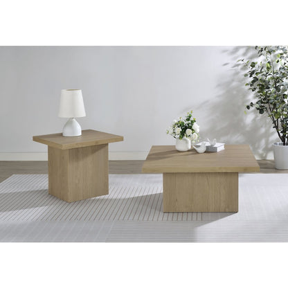 Devar Square Engineered Wood Side End Table Latte