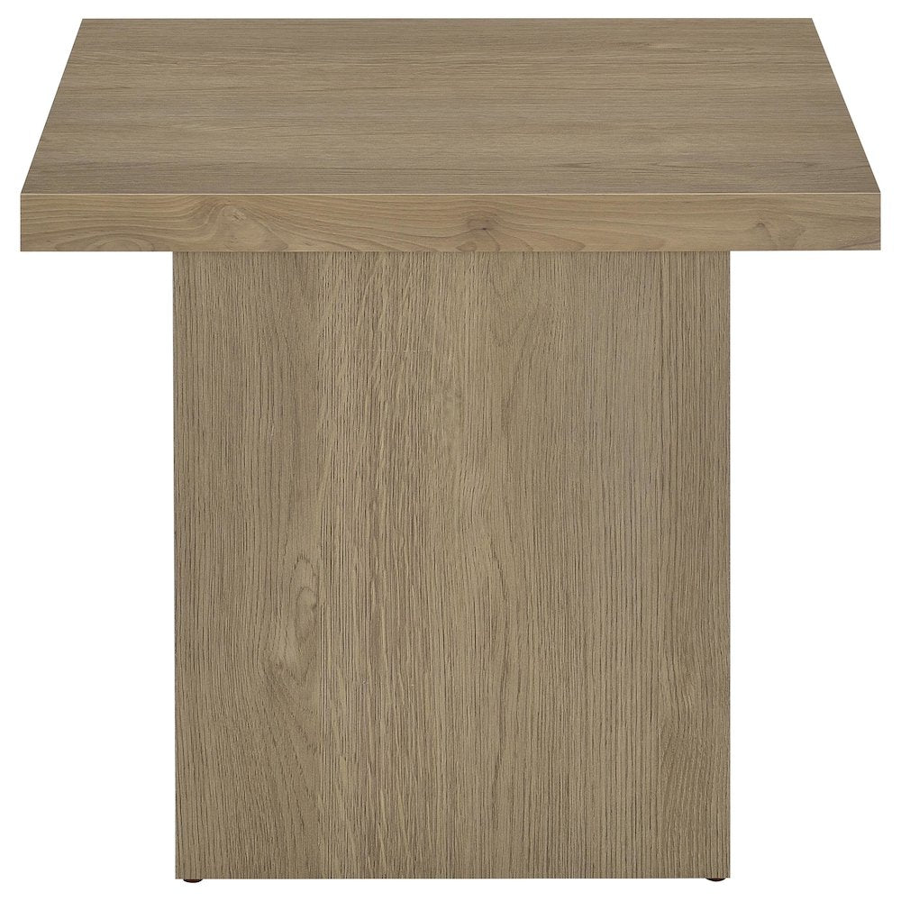 Devar 2-piece Square Cocktail Coffee End Table Set Latte