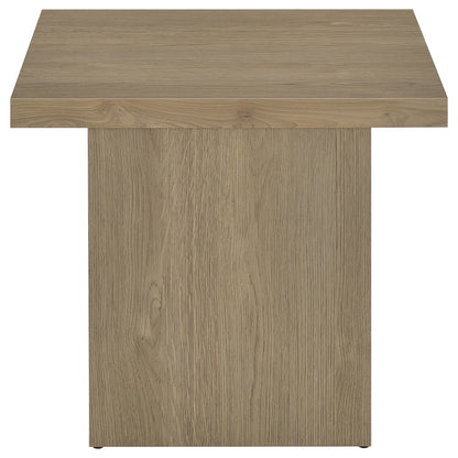 Devar 2-piece Square Cocktail Coffee End Table Set Latte