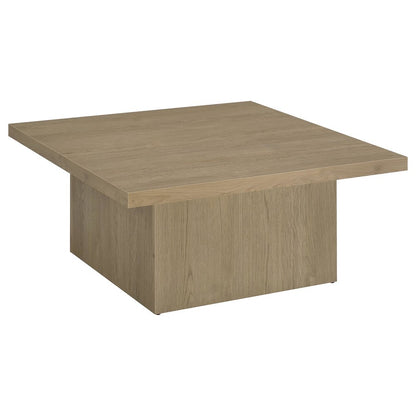 Devar 2-piece Square Cocktail Coffee End Table Set Latte