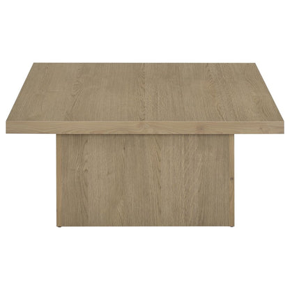 Devar 2-piece Square Cocktail Coffee End Table Set Latte