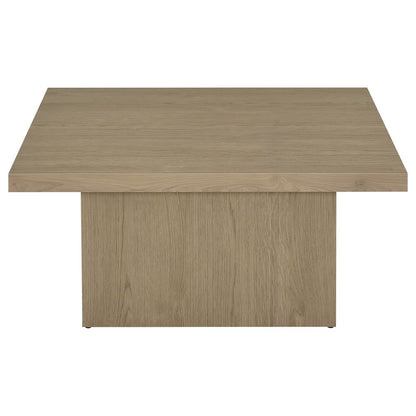 Devar 3-piece Square Cocktail Coffee End Table Set Latte