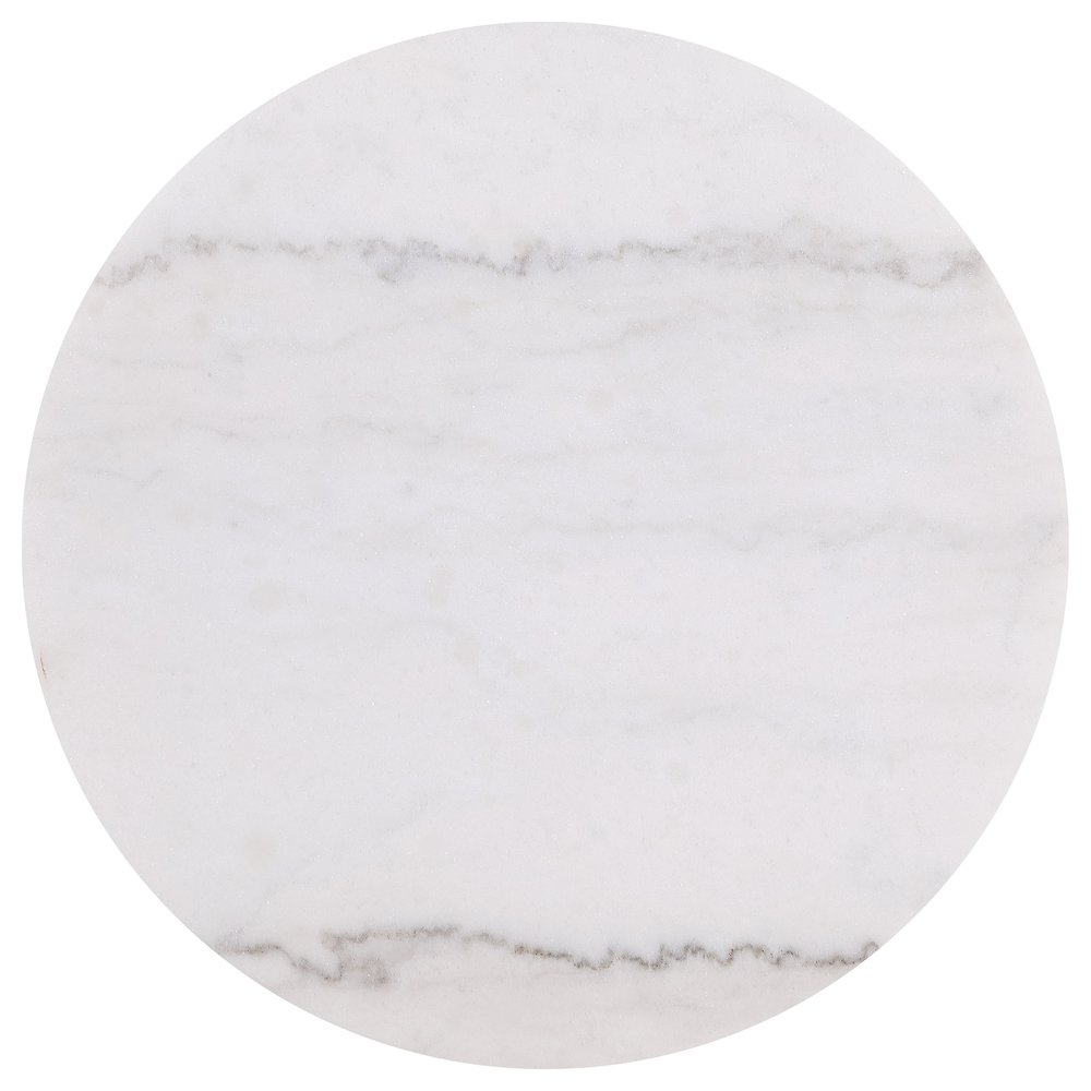 Jason 3-piece Round White Marble Coffee Table Set Greige