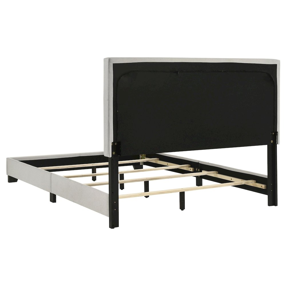 Dorian Fabric Upholstered Full Panel Bed Cream