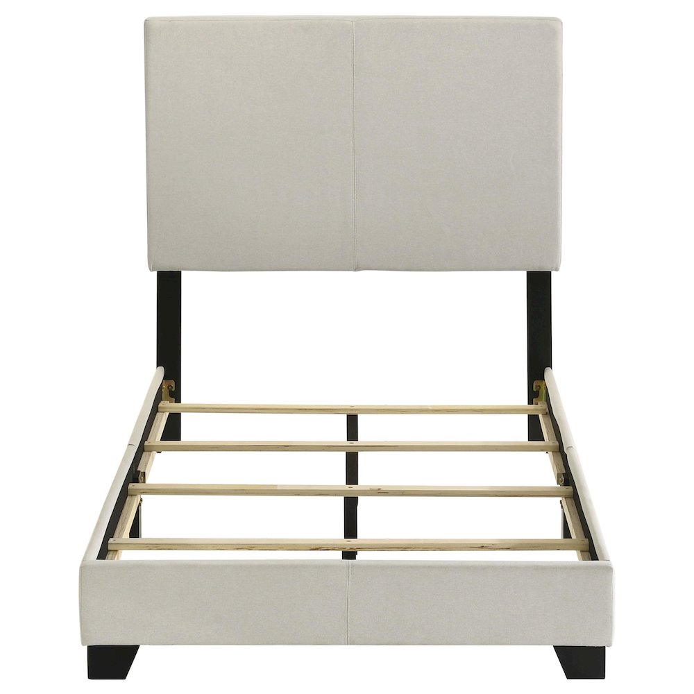 Dorian Fabric Upholstered Twin Panel Bed Cream
