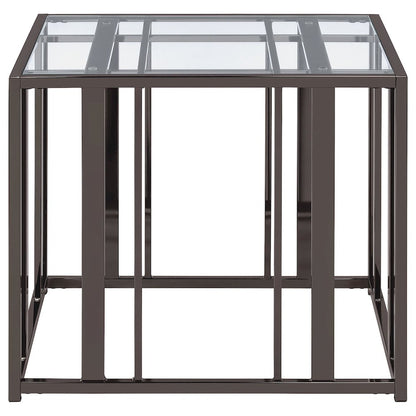 Adri 2-piece Coffee and End Table Set Black Nickel
