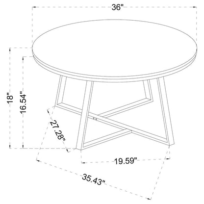 Hugo 3-piece Coffee and End Table Set White Faux Marble