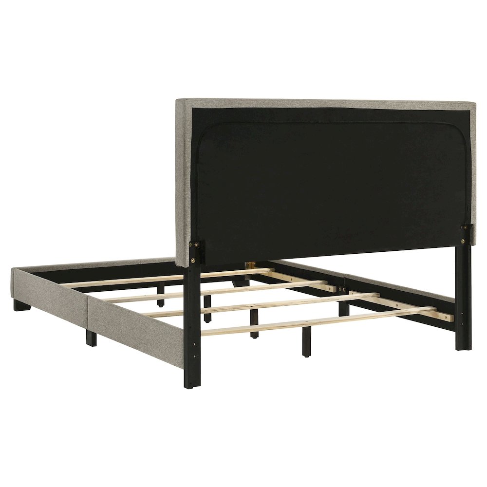 Dorian Fabric Upholstered Full Panel Bed Taupe
