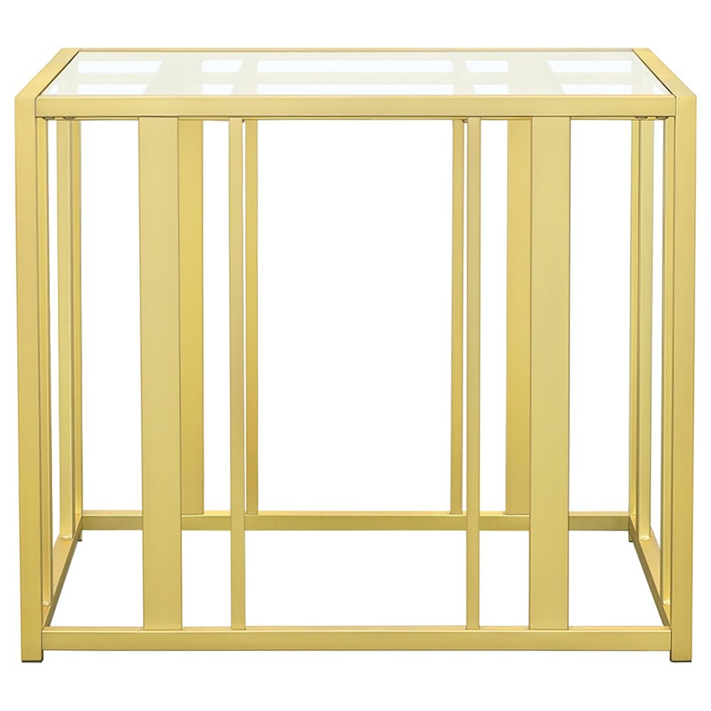 Adri 2-piece Coffee and End Table Set Matte Brass