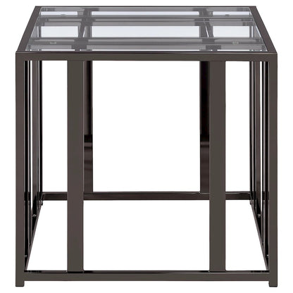 Adri 2-piece Coffee and End Table Set Black Nickel