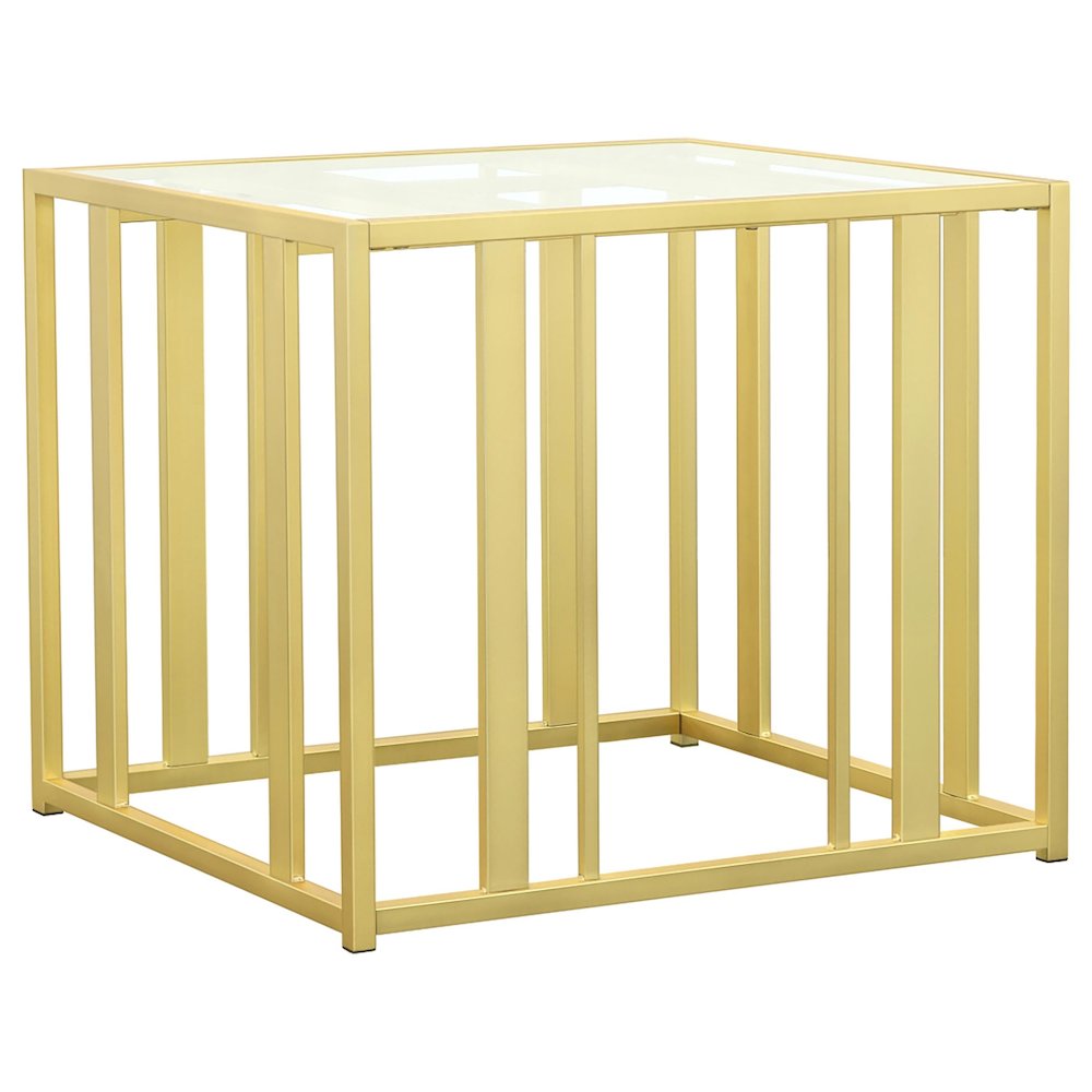 Adri 2-piece Coffee and End Table Set Matte Brass