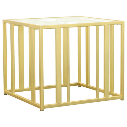 Adri 2-piece Coffee and End Table Set Matte Brass