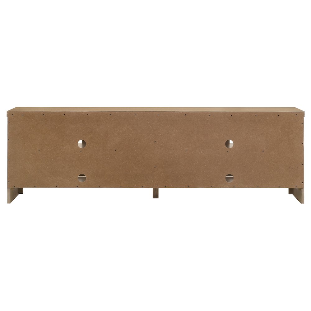 Brenham 79-inch 4-door TV Stand Media Console Light Oak
